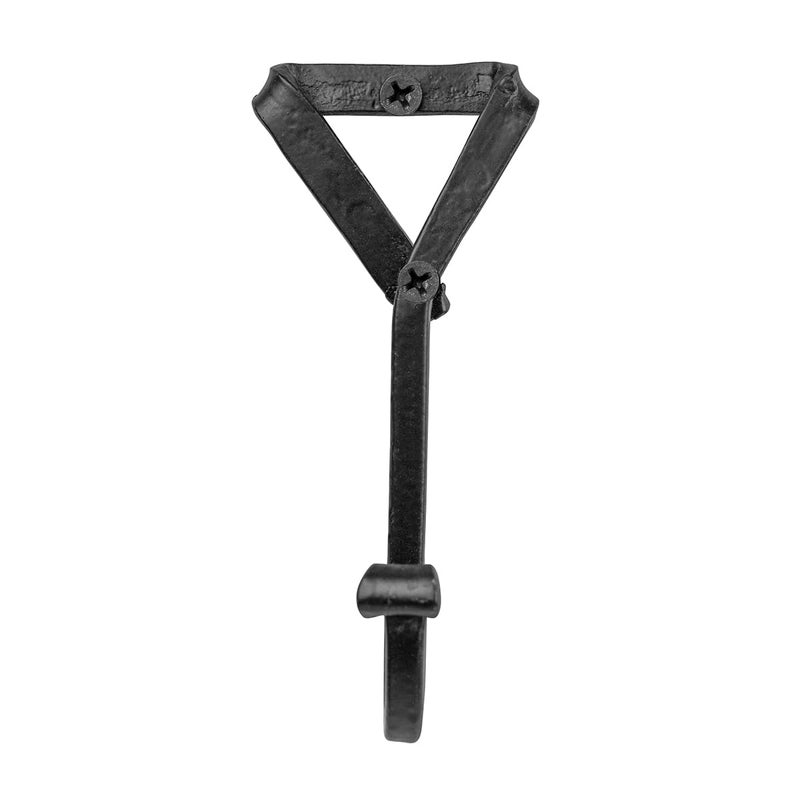 GoCraft Handmade Wrought Iron Coat Hook | Hook for Coats, Towels, Scarves | Forged Metal Decorative Colonial Wall Decor - Image 1